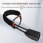 Car Steering Wheel Lock,  Thickened Steel Wire, and Fine Stitched Edges,  Easy to Store, Fits Most Vehicles, SUVs.Black